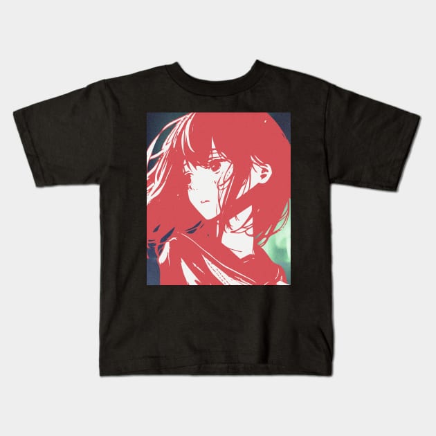 Anime Girl Kids T-Shirt by little osaka shop